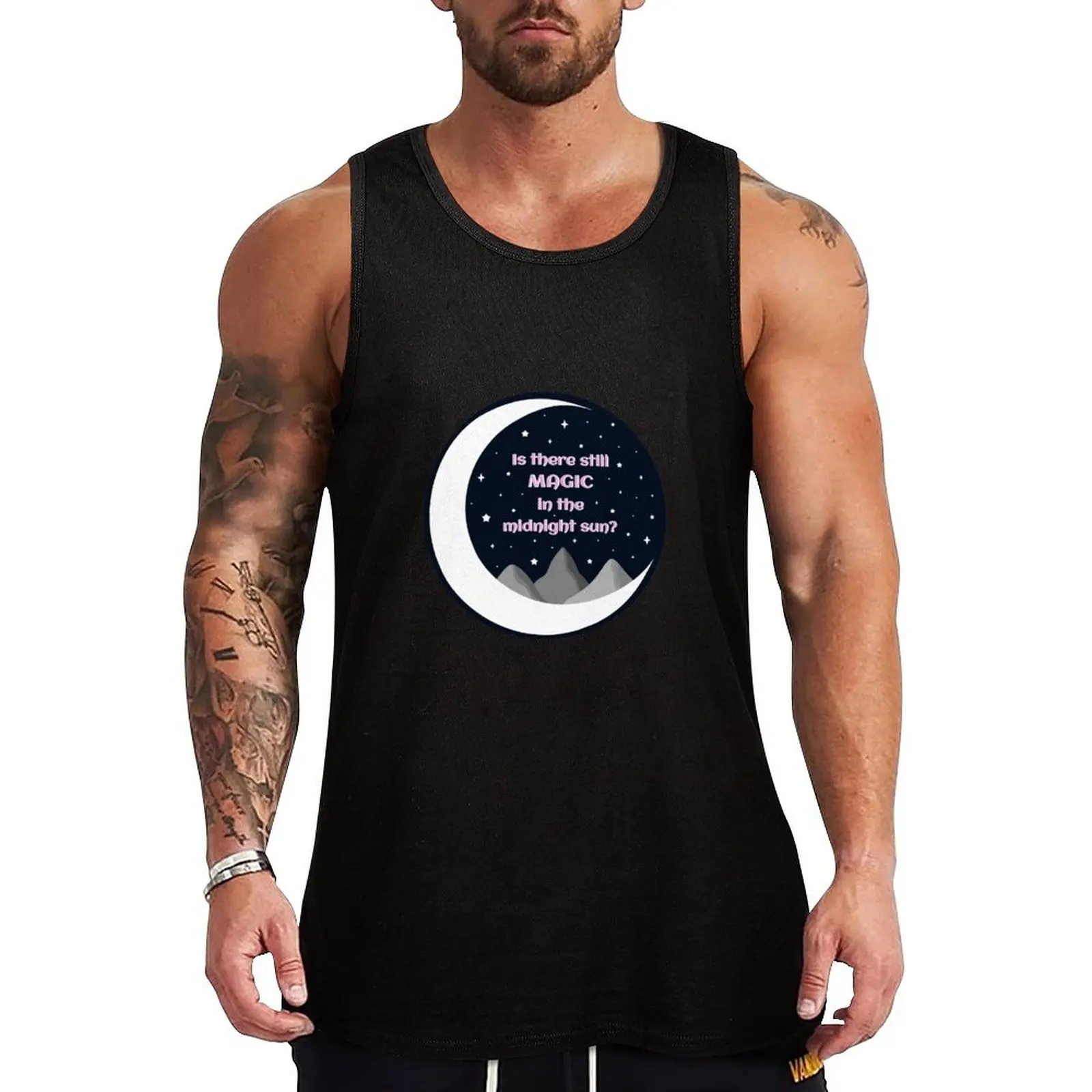 

Is There Still Magic in The Midnight Sun Art/Wall Print Tank Top Training Athletic Tank Top Lightweight Breathable Wear