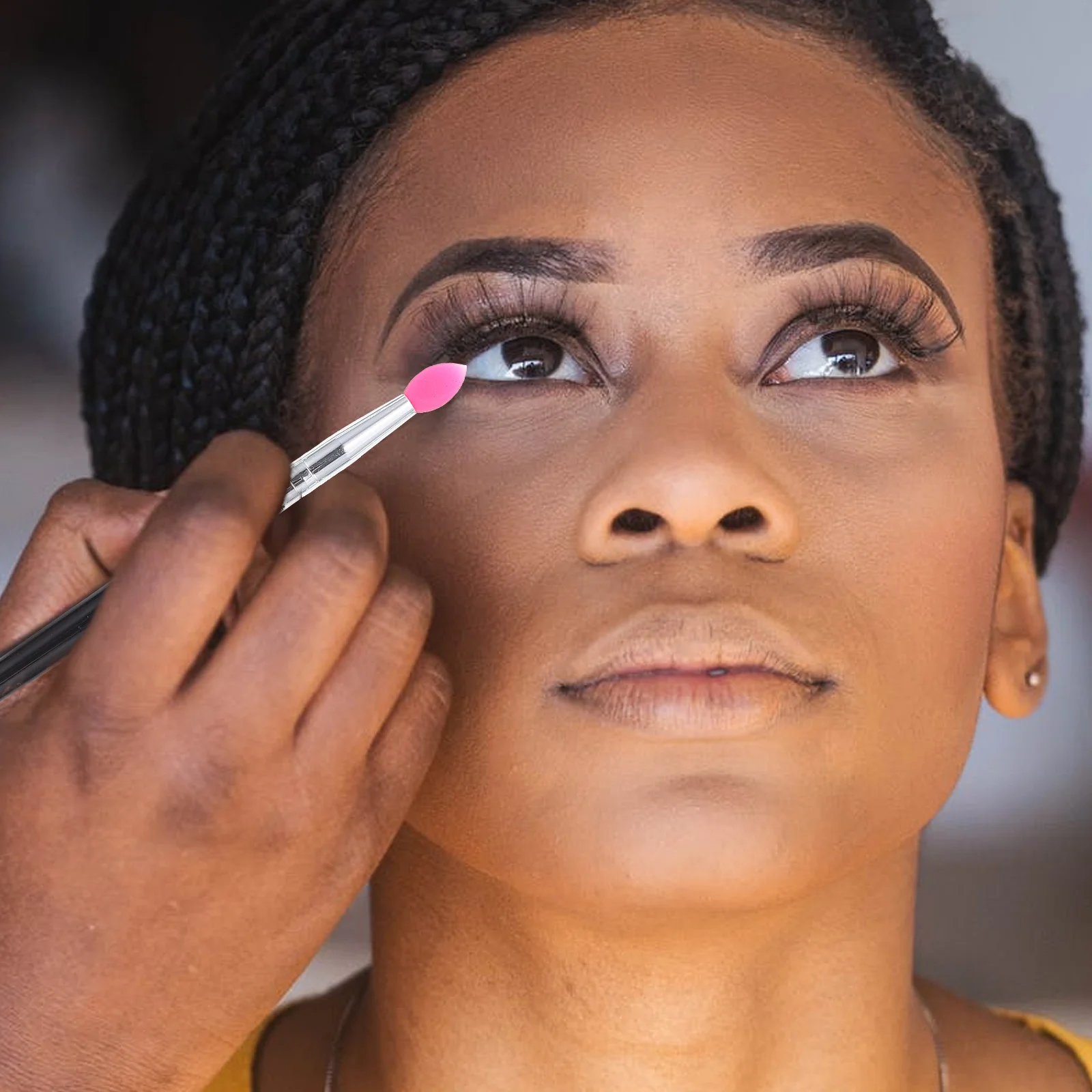 Pinceau de fard à barrage en silicone pour femme, rouge à lèvres, éponges cosmétiques, maquillage