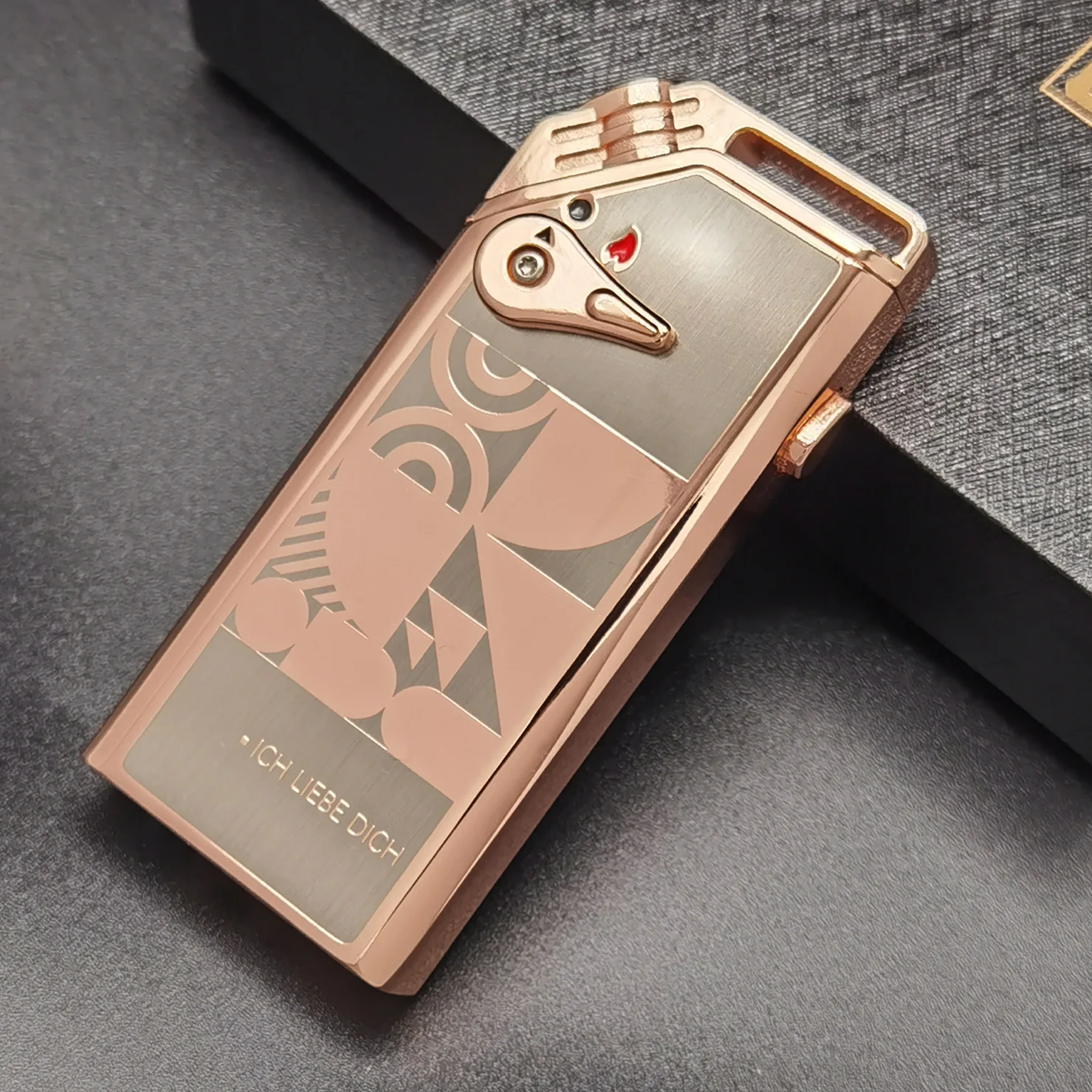 

Chenlong 1801, многоразовая ветрозащитная зажигалка с открытым пламенем и двойным пламенем, высококачественный персонализированный креативный мужской подарок с металлической подарочной коробкой