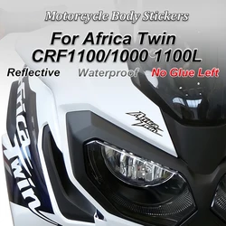 Motocicleta Reflective África Twin Sticker, Acessórios Esportivos de Aventura, Honda CRF1100, CRF1000, XRV 750, CRF 1100, 1000 L