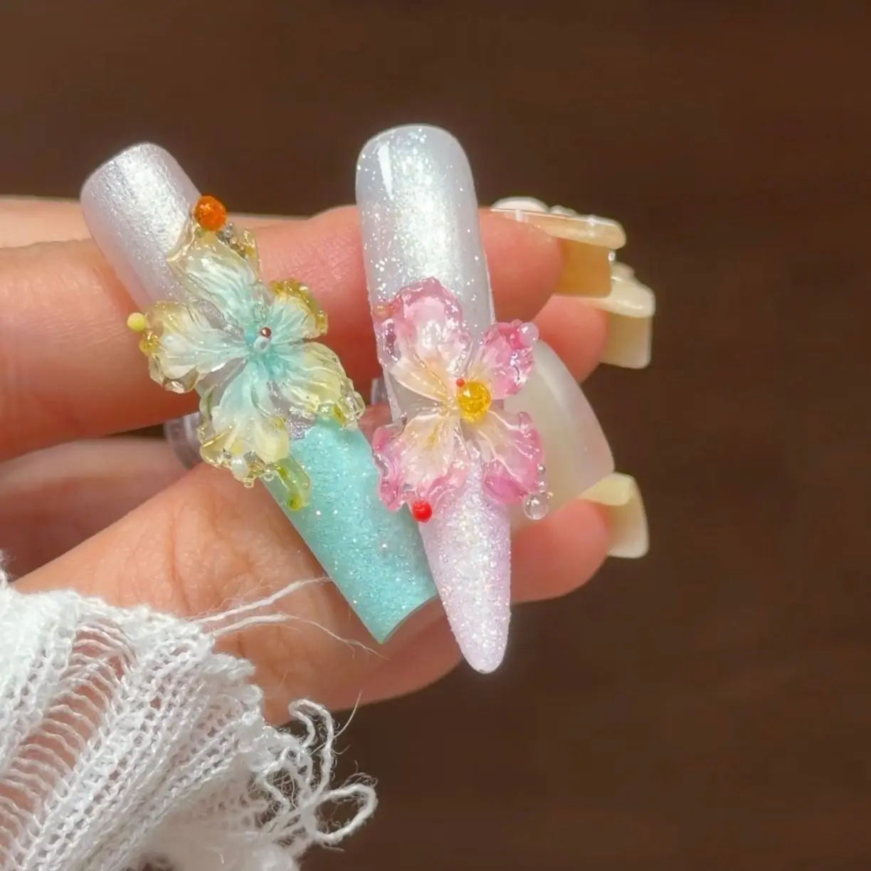 New Ice Flower Nail Art Mold 3D Stereoscopic Silicone Flower DIY Production Tool Relief Flower Inverted Mold