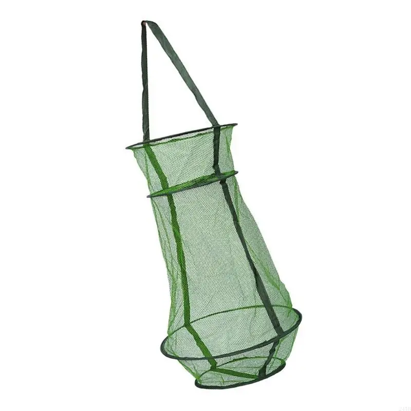 Folding Fishing Basket Round Folding Fish Shrimp Mesh Cage Cast Net Easy to Use 
