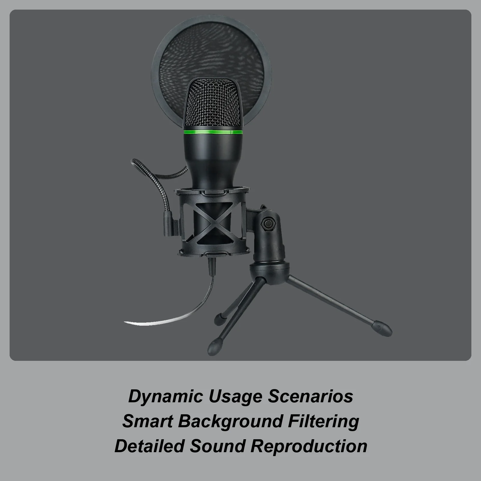 USB Condenser Microphone USB Microphone For Game Plug-and-Play Design Electronic Equipment Accessory For Remote Video
