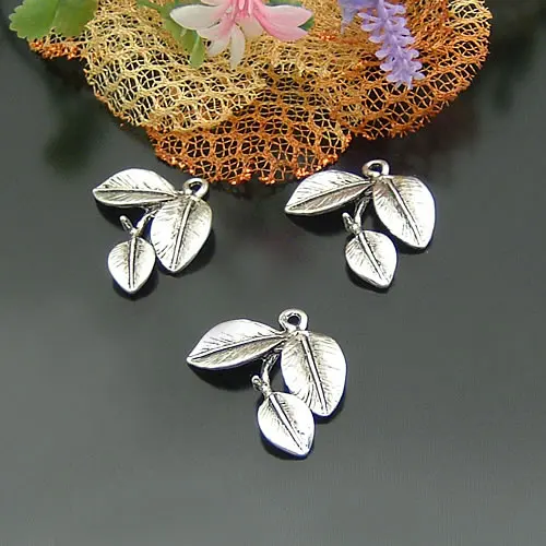 20PCS Gold Color Zinc Alloy Tree Leaf Leaves Charms Pendants High Quality Diy Jewelry Making Necklace Earrings Accessories image 6