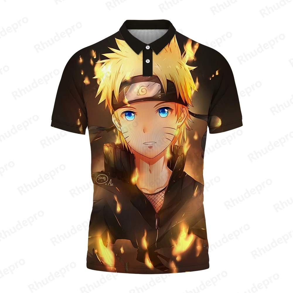 

Anime Naruto Umaki Men's Polo Shirt Printed Hip Hop Children's Uchiba Sasuke High Quality 2024 Oversized New Trend