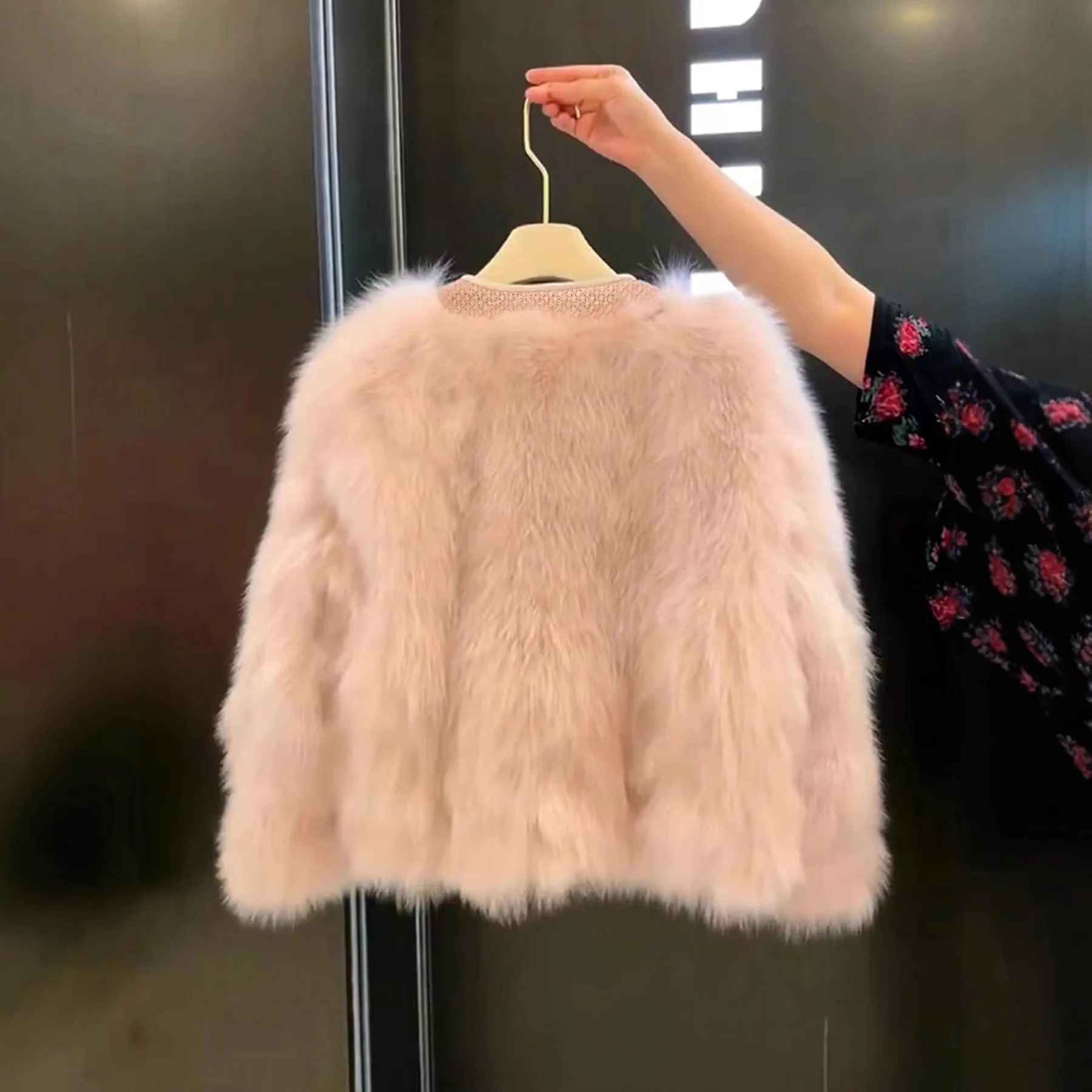 

Warmth Fur Integrated Small Fragrance Style Women's Jacket Outerwear Slimming Design Fashionable And Stylish