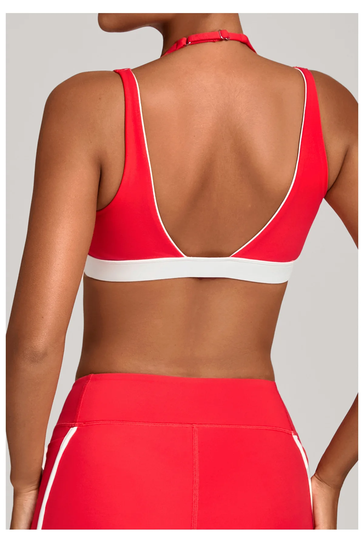 عارية الذراعين الرسن اليوغا الصدرية التباين اللون تجريب اللياقة البدنية عارضة الرياضة الصدرية تنفس وهمية قطعتين في الهواء الطلق رياضة الجري الصدرية #6