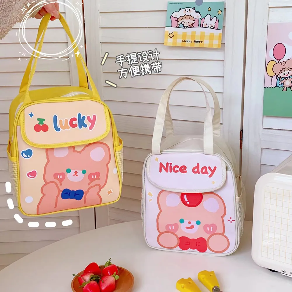 1 Pc Portable Insulated Thermal Picnic Food Lunch Bag Box Cartoon Cute Food Fresh Bags Pouch For Women Girl Kids Children Gift