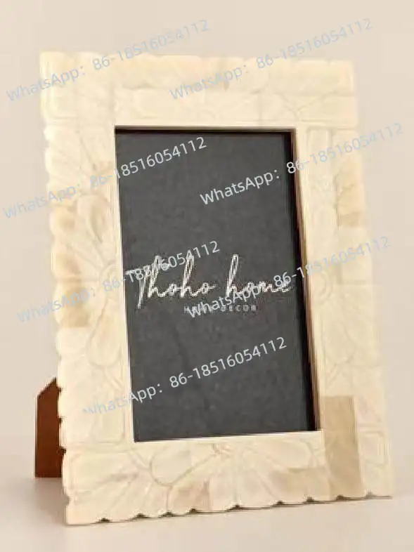 

Светлая Роскошная Современная Ретро Коровья Кость Фоторамка Орнамент Модель Комната Гостиная Кабинет Спальня Прикроватная Тумбочка Украшение