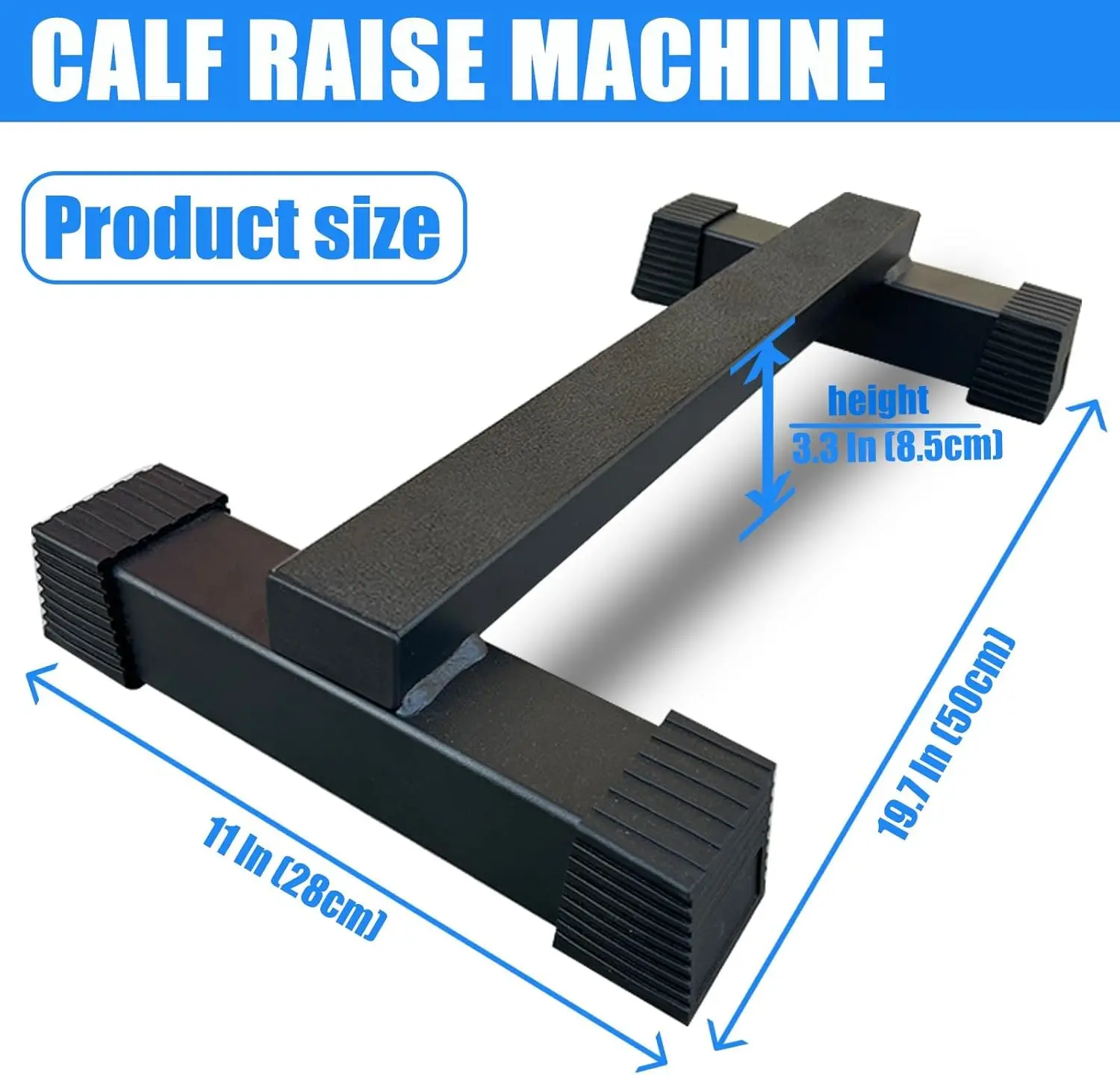 Steel Calf Raise Bar, Standing Machine for Stretching, Squat, Foot Stretch, Anti-Slip Solid Block (Calf Raise BAR 2)