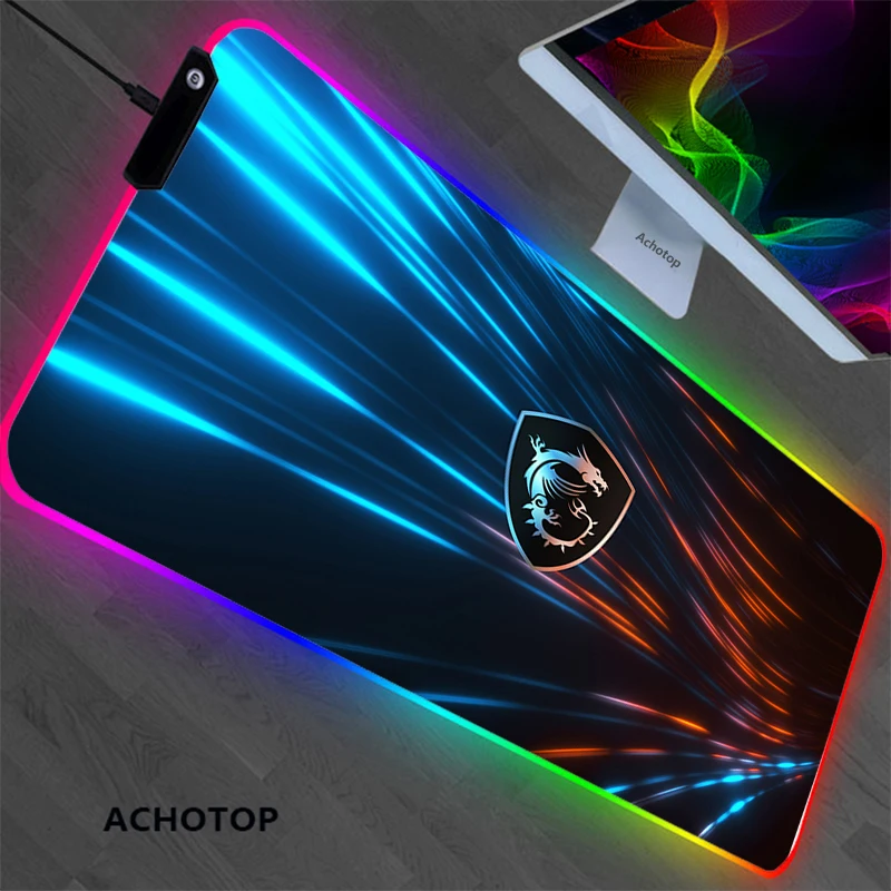 

1000x500 Large RGB Mouse Pad XXL LED Anime Mousepad Gamer Big Carpet Surface Mouse Mat PC Desk Pad Cute Mat with Backlit