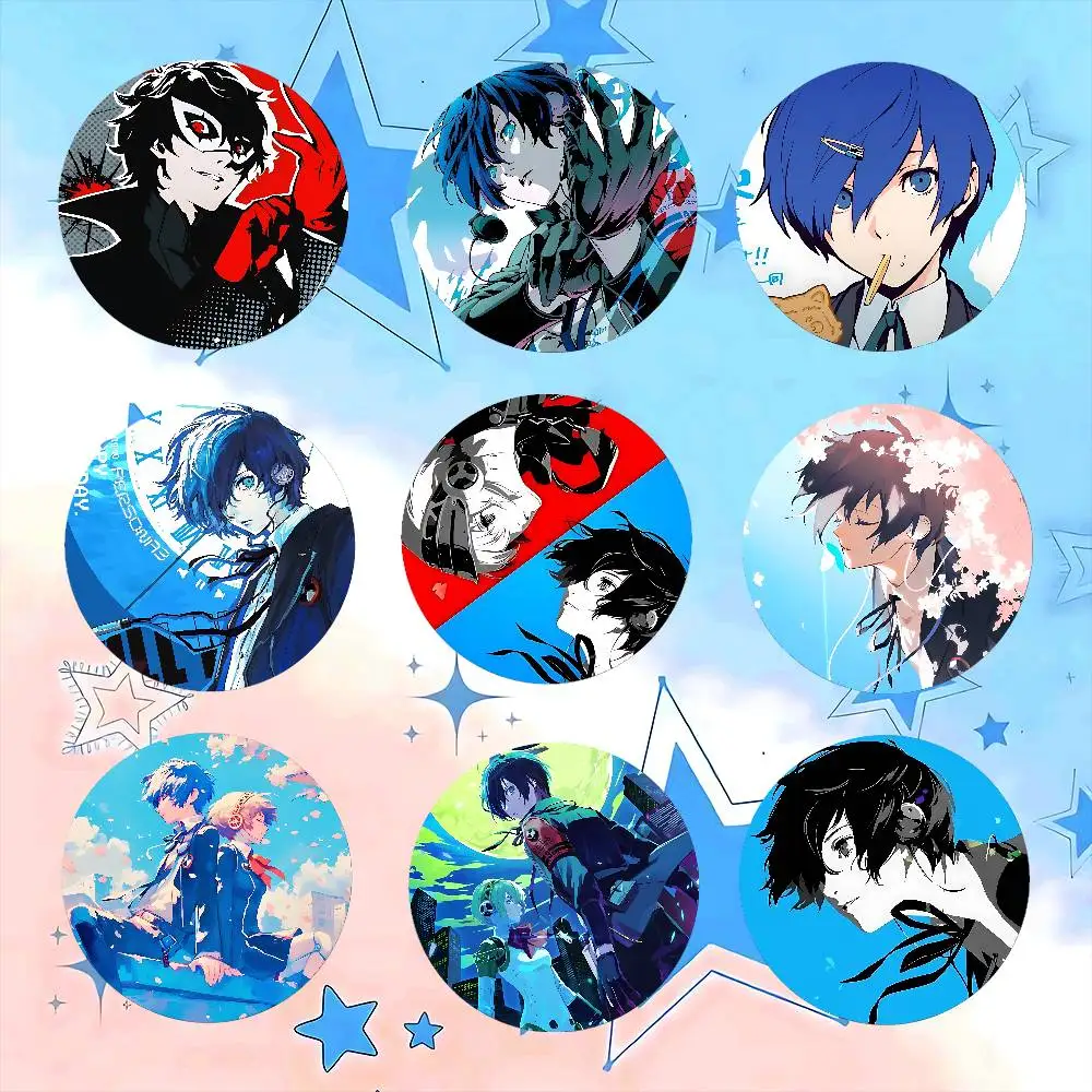 Anime-Persona3-S-Abzeichen-Pins für Freunde, Rucksäcke, Kleidung, Sammlerzubehör, Schmuckgeschenk