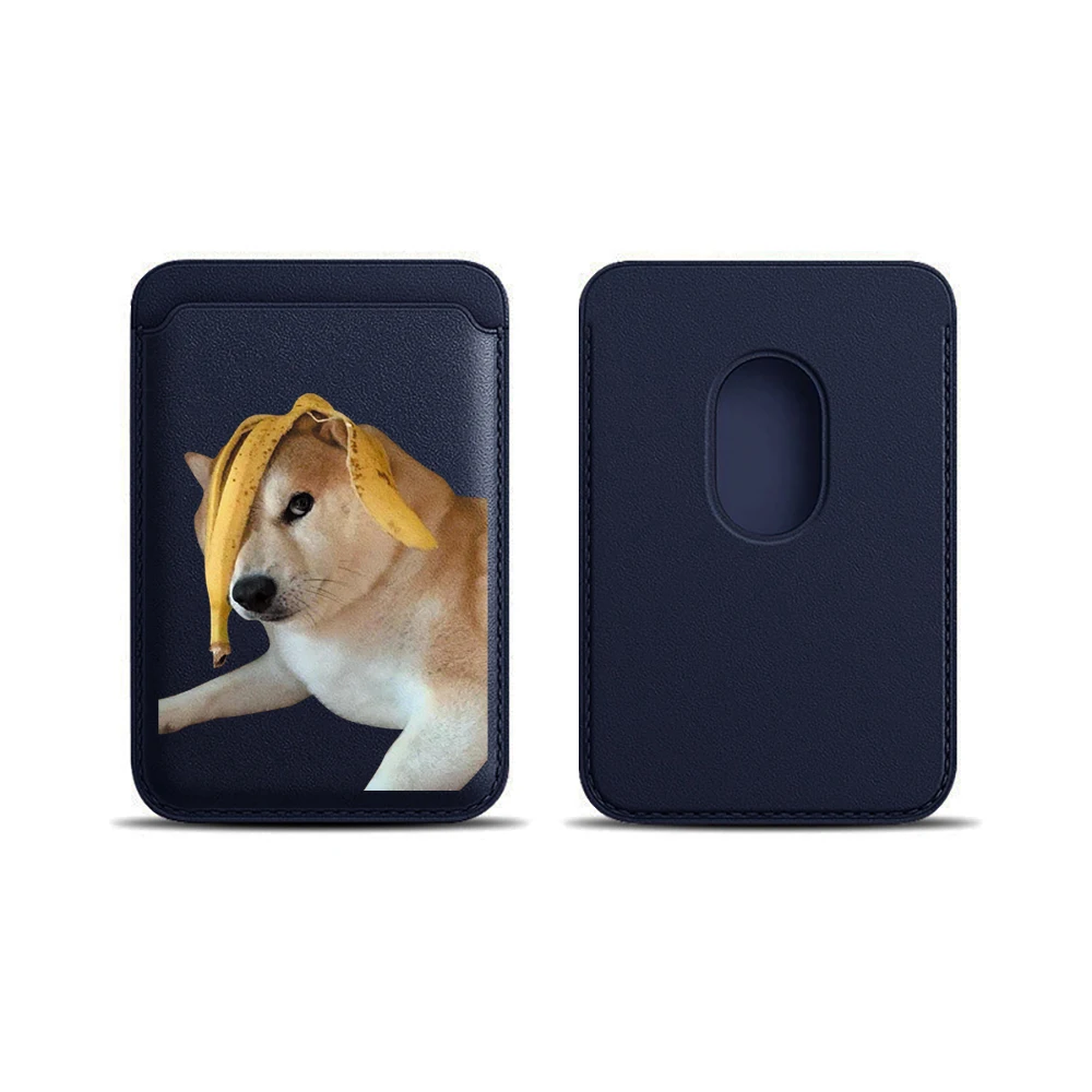 Niedliche Shiba Inu Leder-Kartenhülle für Magnetische Hüllen, Geeignet für alle iPhone Magsafe Karten-Handyhüllen – Detail 15
