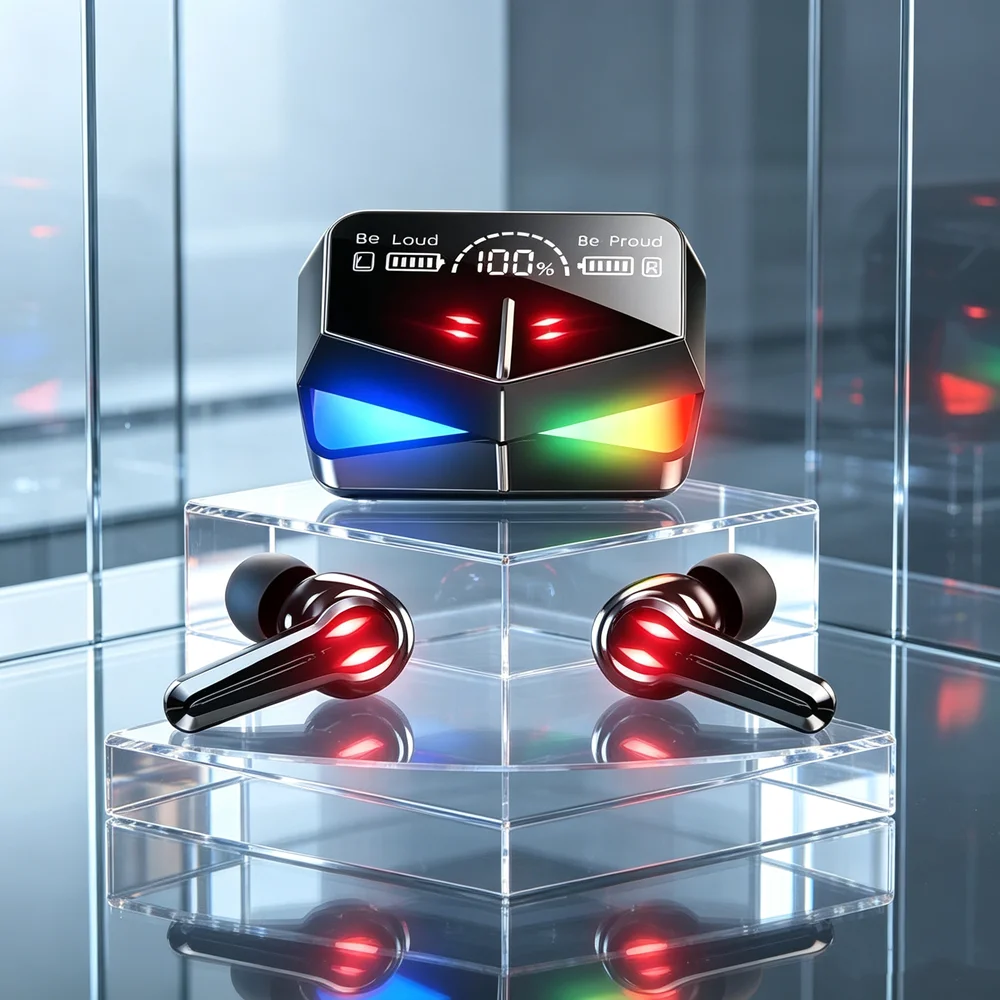 TWS Wireless Bluetooth Headset Gamer LED Digital Display Earbuds with Mic Wireless Headphones Stereo Hifi Bluetooth Earphones
