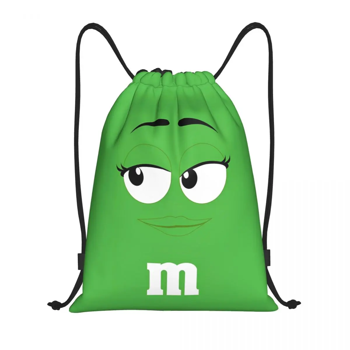 Candy M&M's Chocolate Meme Drawstring Bags Sports Backpack Gym Sackpack String Bags for Hiking