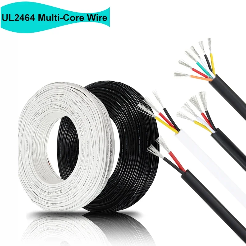 

2/5/10M UL2464 Multi-Core Sheathed Wire Cable 30 28 26 24 22 20 18 16AWG Copper Signal Cable Electronic Audio Cable