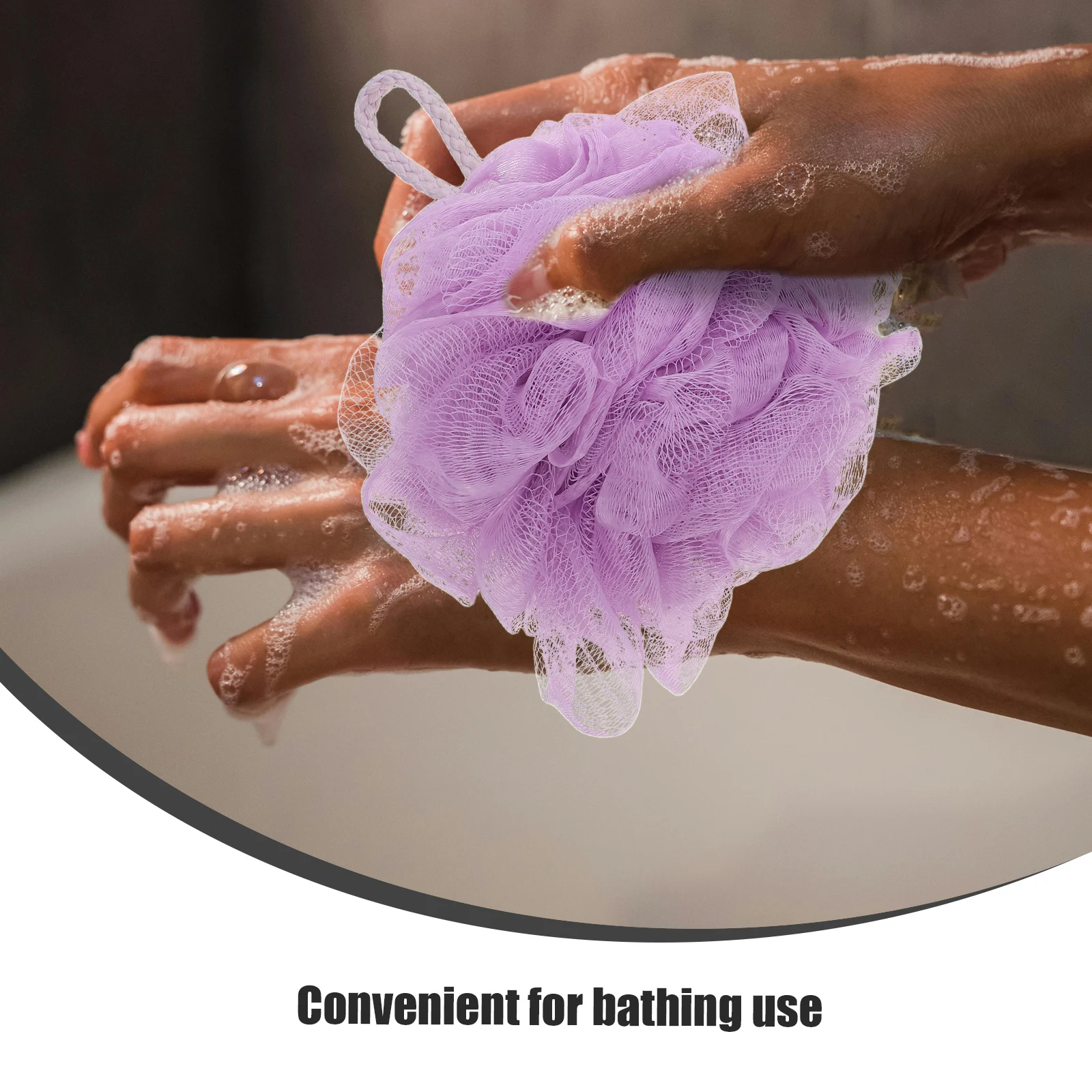 

4pcs Bath Loofah Ultra Soft Shower Scrubber Exfoliating Rich Foam Body Cleaning Ball Long Lasting Elastic With Hanging Rope For