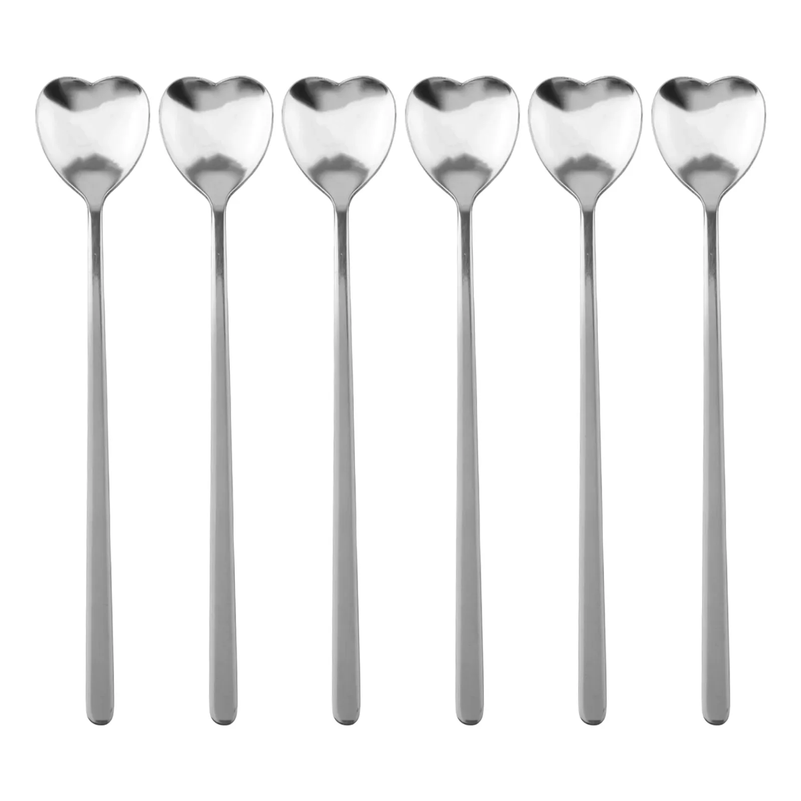 Comfortable Grip Tea Spoon Set Coffee Scoop Coffee Spoon Heart Shaped Spoon Rust-Free Construction Versatile For Home Or Cafes