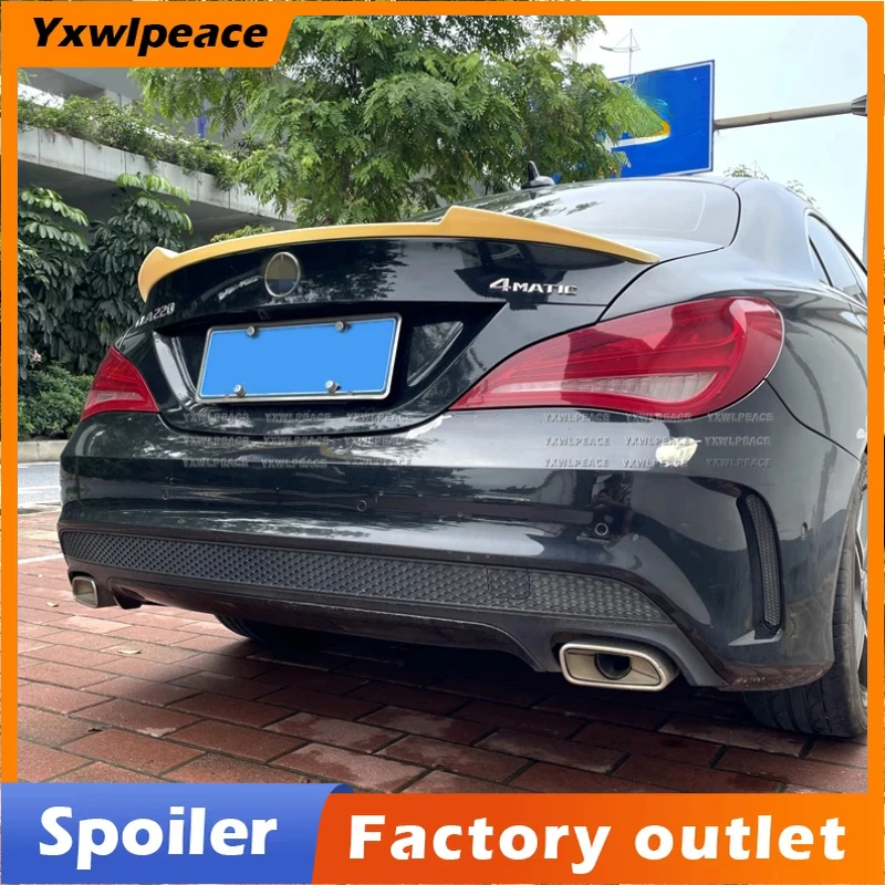 

For Mercedes Benz CLA45 W117 C117 CLA 200 250 260 Sedan 2013-2018 CS Style ABS Plastic Rear Trunk Lip Wing Spoiler