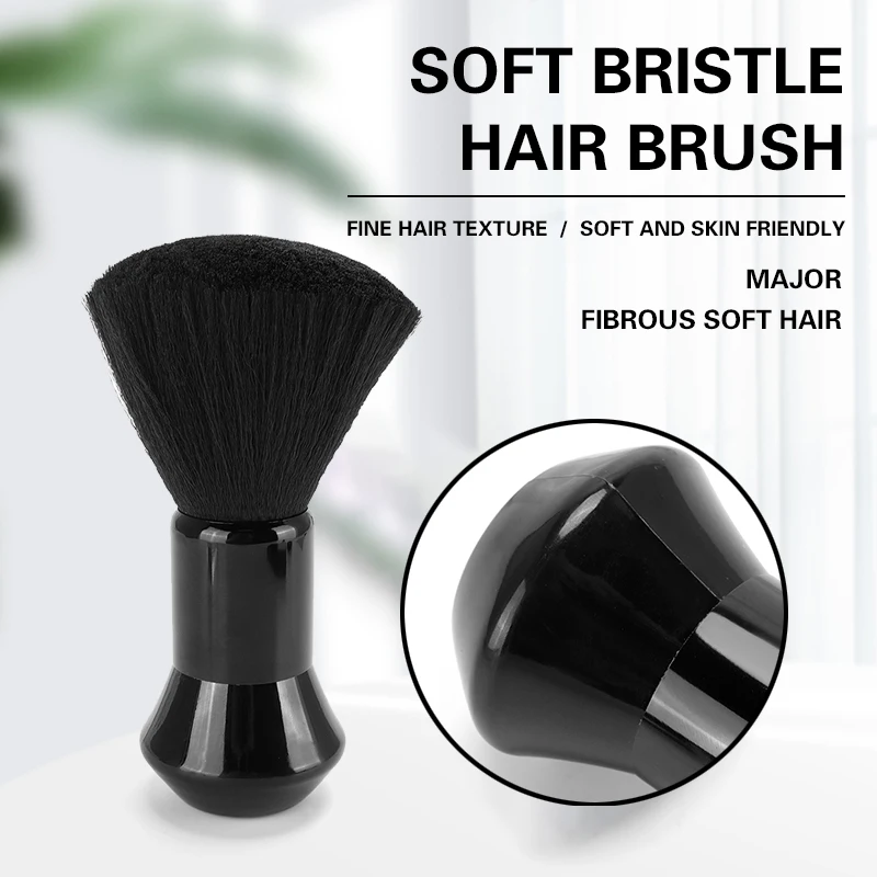 

Salon Soft Neck Face Duster Barber Black Beard Brushes Hair Cleaning Hairbrush Cutting Hairdressing Styling Makeup Tools