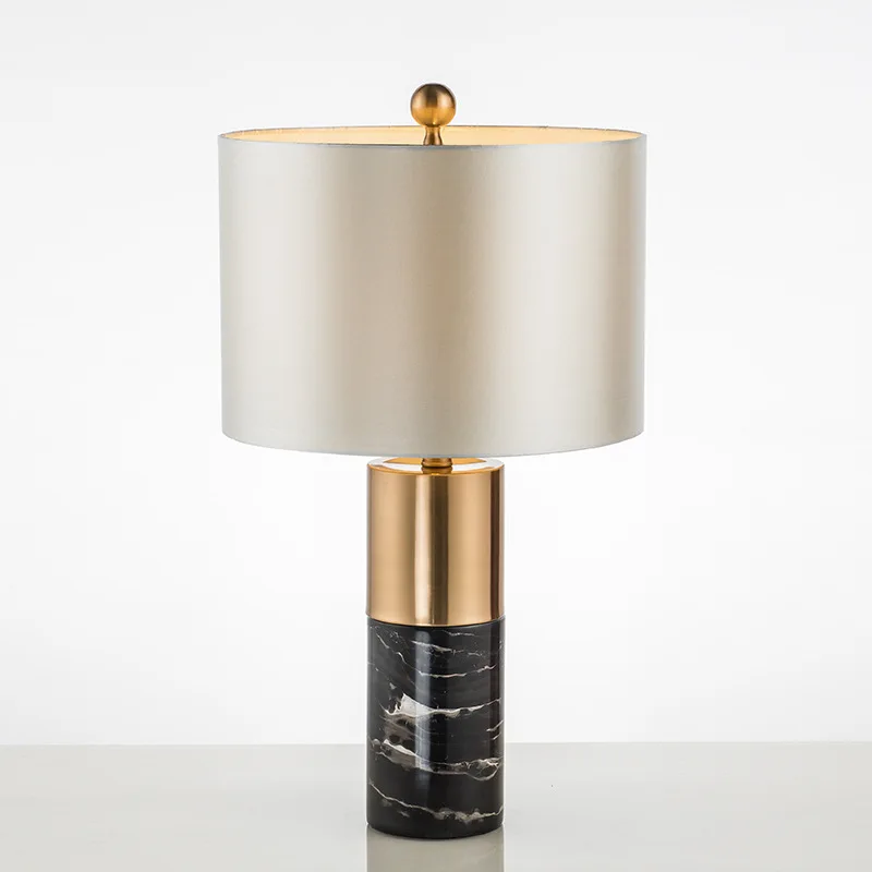 

Modern Chinese Style Table Lamp Hotel Marble Table Lamps Living Room Decor Light Luxury Table Lights Bedroom Simple Bedside Lamp
