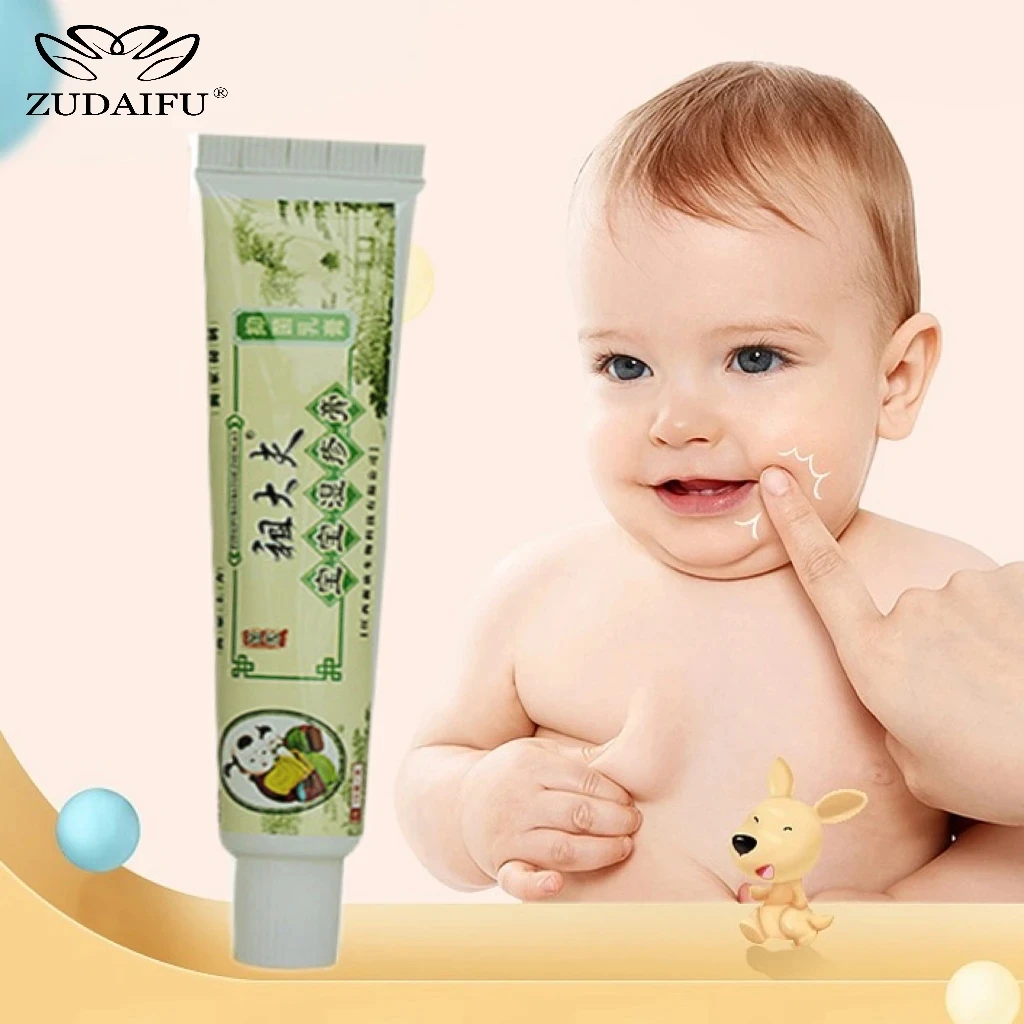 10Pcs Zudaifu Skin Psoriasis Dermatitis Eczematoid Eczema Ointment Treatment Cream for Children Baby Natural Non Irritating