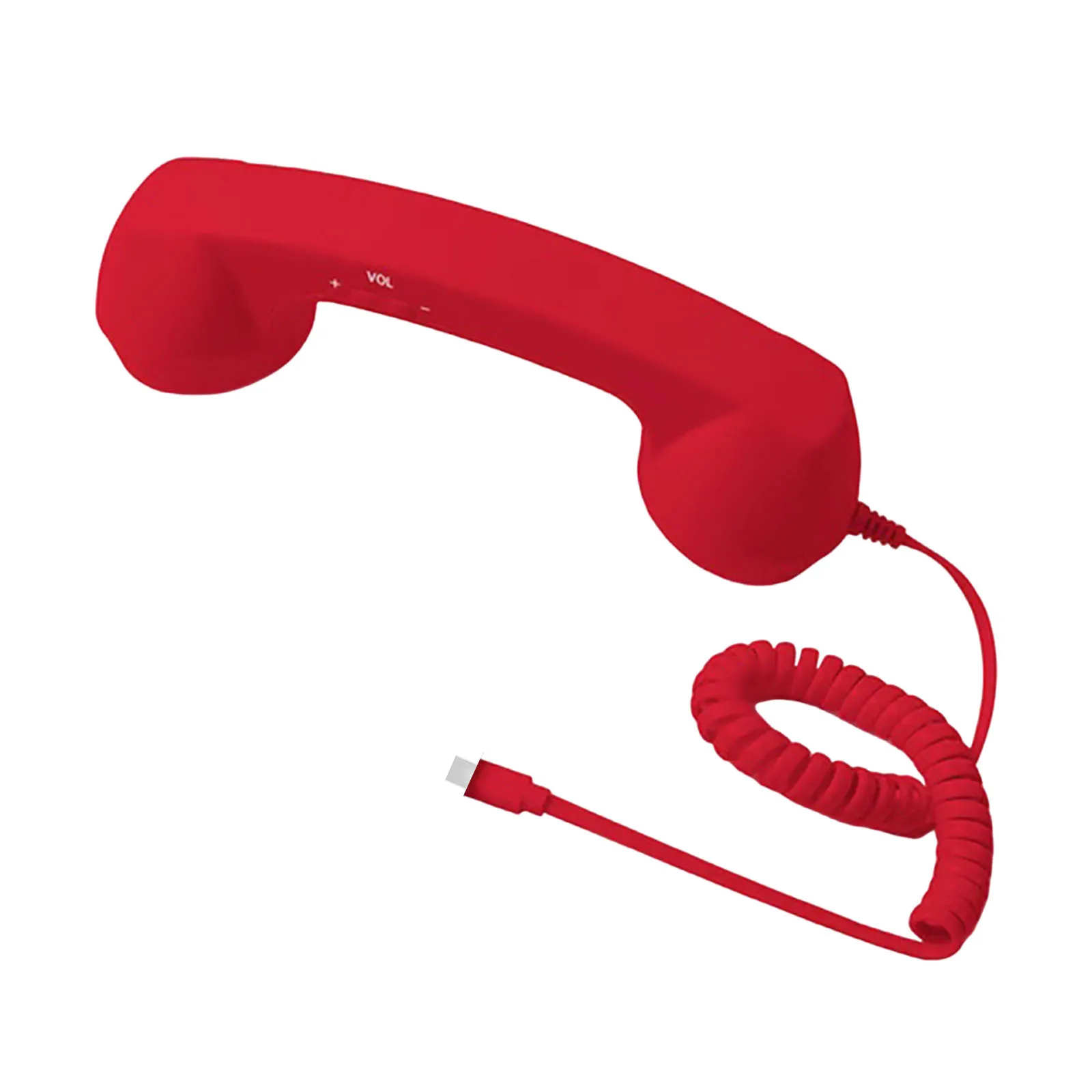 Telephone Wired Handsets Type-C Creative Telephone Head Set Ergonomics Portable Vintage Phone Headset for Calls Meetings