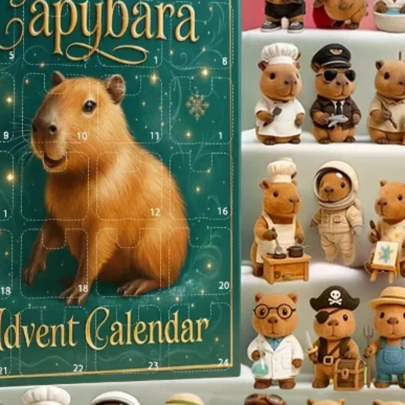 

24 Days Capybara Advent Calendar Cute Capybara Christmas Ornaments Countdown Calendars Christmas Tree Pendant Surprises Gifts