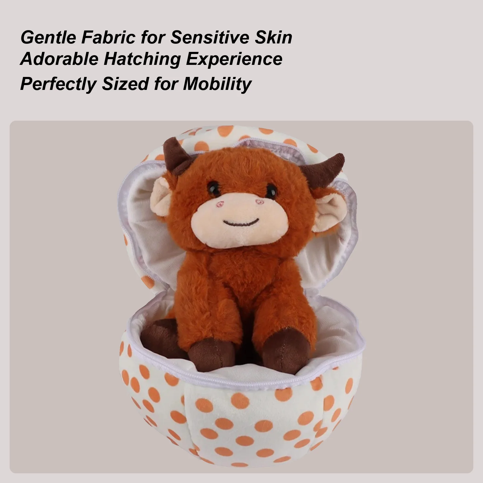 

Stuffed Animal Doll Soft Adorable Stuffed Animal Model Zip Up Egg Plush Figurine for Men Kid Boys Girls Teens Adults Living Room