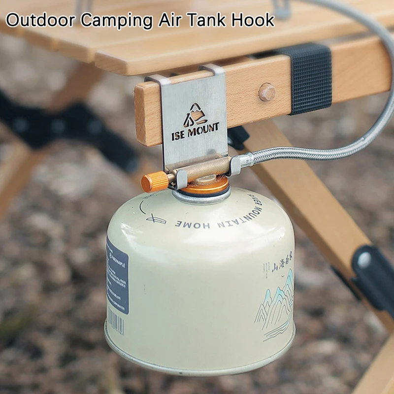

Gas Tank Bracket Camping Tables Hook For IGT Table Stainless Steel Hanger Clip Butane Gas Stove Tank Accessories