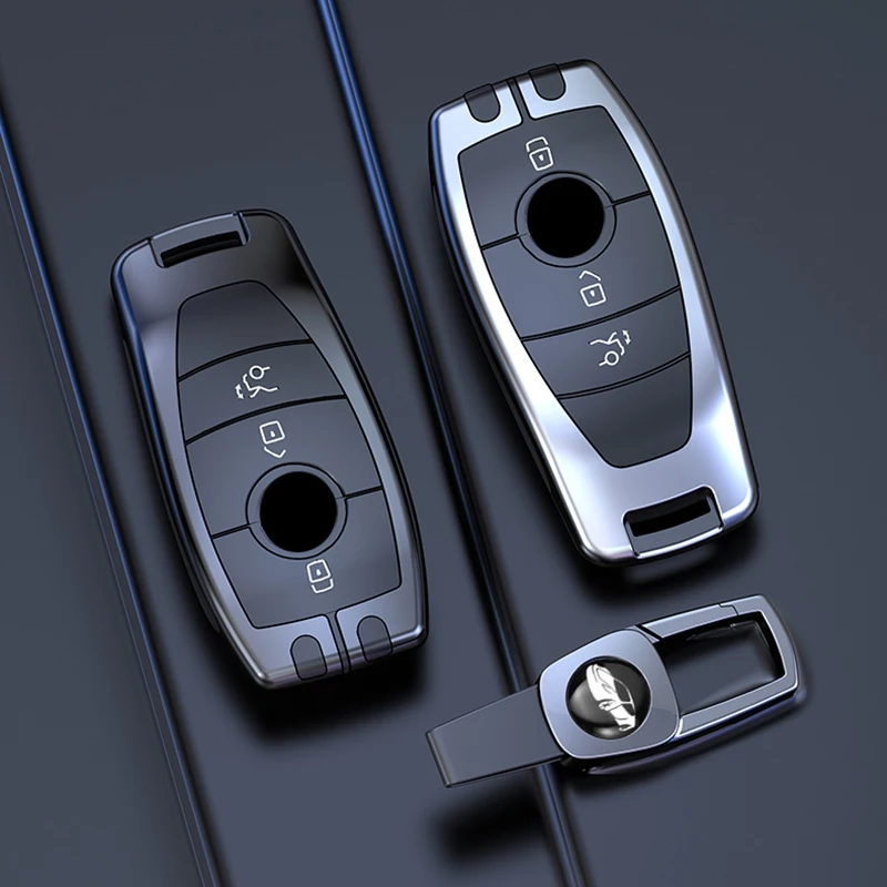 Metal Car Key Cover Case Fob Shell Suit For Mercedes Benz A B G S E C Class W205 W213 C217 W177 W247 C257 W167 W463 Key Cover