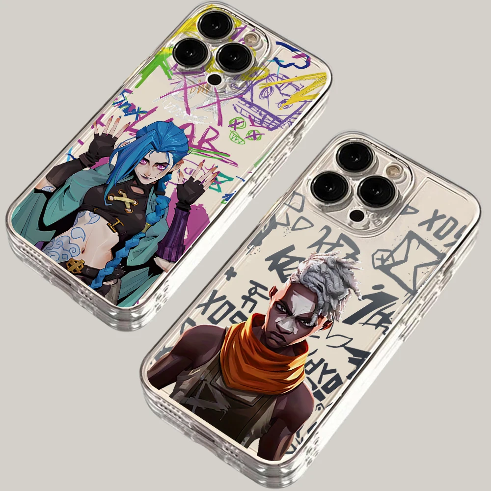 Game J-Jinx E-Ekkoes Phone Case for Samsung Galaxy S26 S25 S24 S23 S22 S21 Plus Ultra S20 FE 5G Soft TPU Transparent Cover