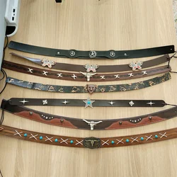 NEW Fedora Bull Head Belt Accessories Men's Women's Hats Straw Hats Accessories Belts Belt Buckles Outdoor Decoration Fashion