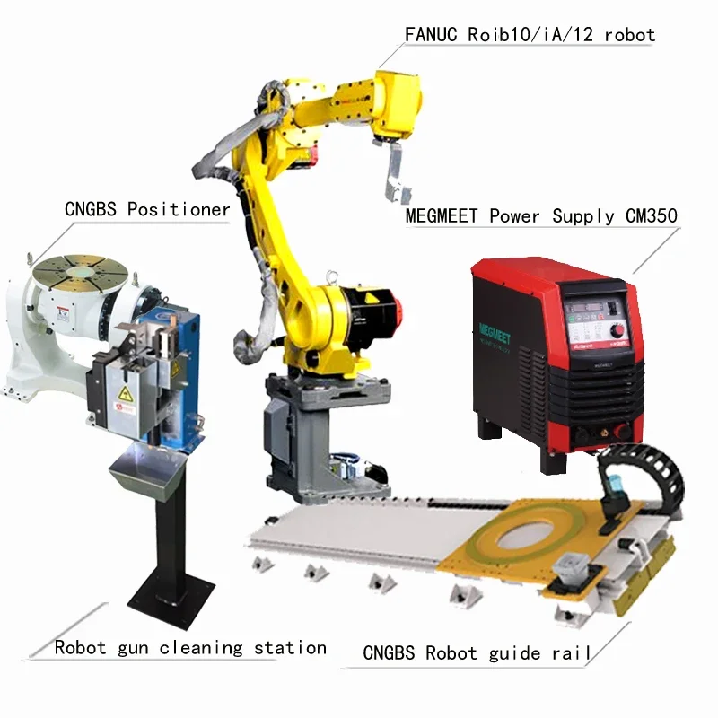 FANUC New Condition Automatic  Welding Rotator Turning Rolls Machine Payload 25 KG Repeatability 0.03 mm
