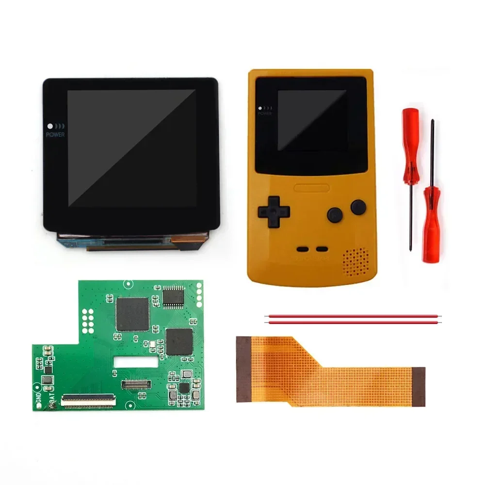 2025 High Quality Laminated AMOLED Touch Screen Mod Kit for Game Boy Color – Retro Pixel Upgrade, OSD Menu & Customized Shell