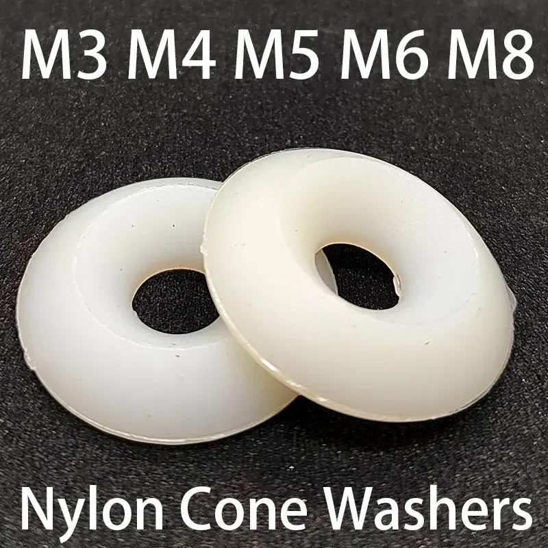 M3 M4 M5 M6 M8 Konischer Kegel, versenkte Nylon-Unterlegscheibe, feste Dichtung, konkav, konvex, konische Kegel-Isolierung, Kunststoff-Unterlegscheiben – Detail 4