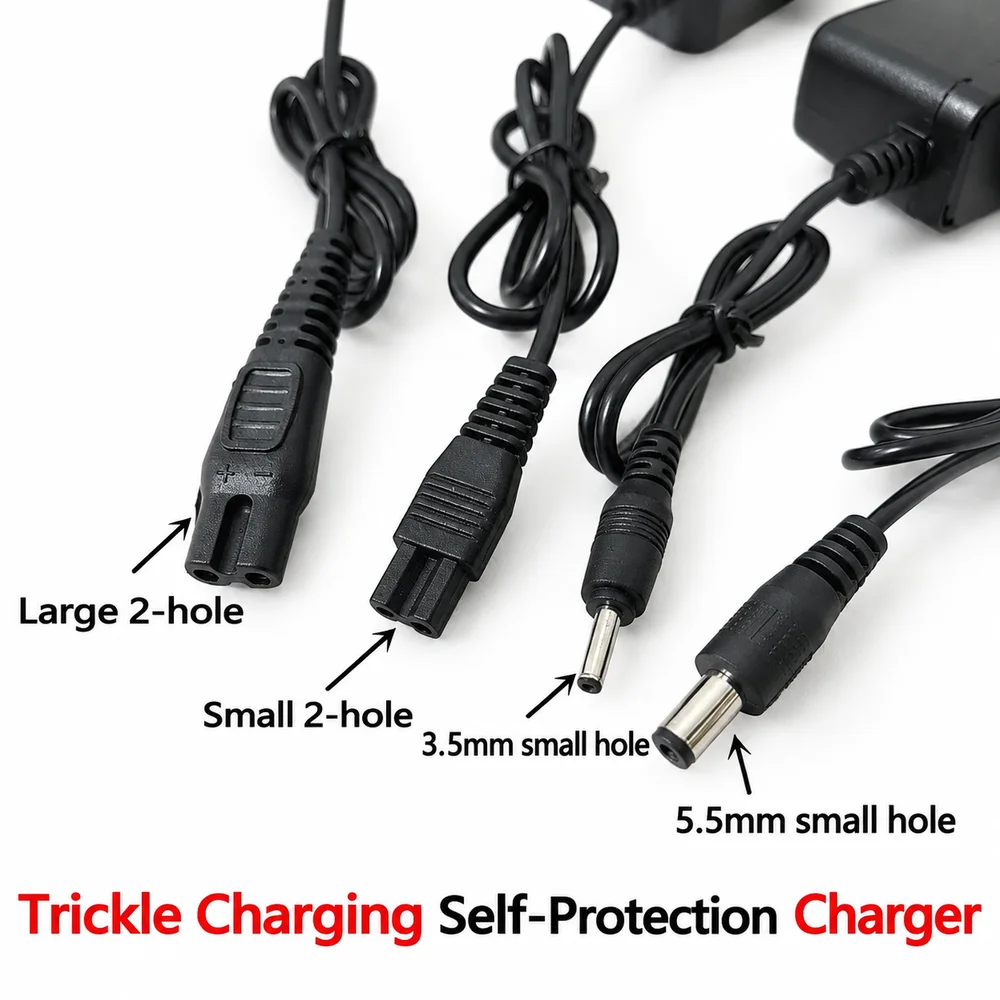 1Pcs 2-Hole Headlight Flashlight Charger Round Head Strong Beam Round Headlight Charger B-Type Charger Cable Dual Port Charger
