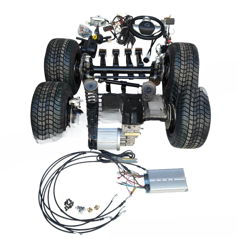 Four-wheel electric vehicle disc brake front and rear axle assembly, beach car extended front and rear axle assembly accessories