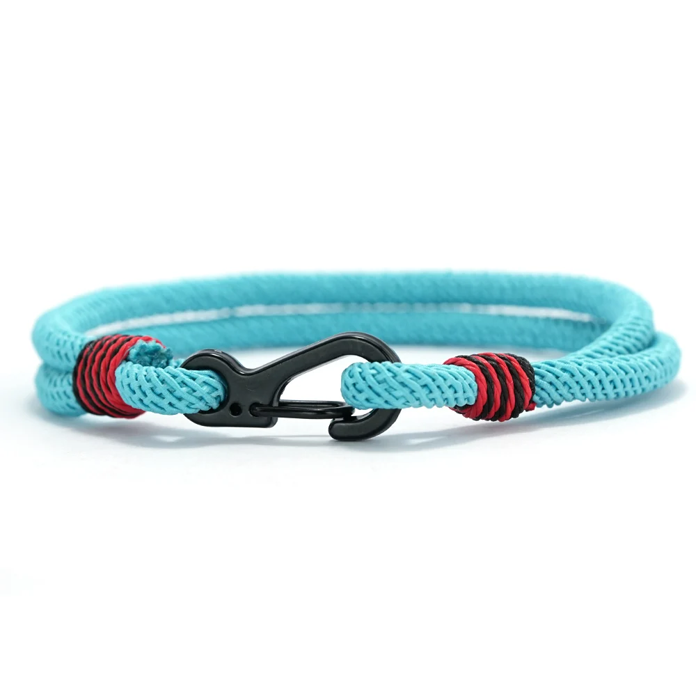 Herren Outdoor Kordel-Armband Doppelstrang Geflochtenes Seil-Armband mit Karabinerhaken Handgefertigter Überlebens-Camping-Sport-Schmuck Pulseria – Detail 6