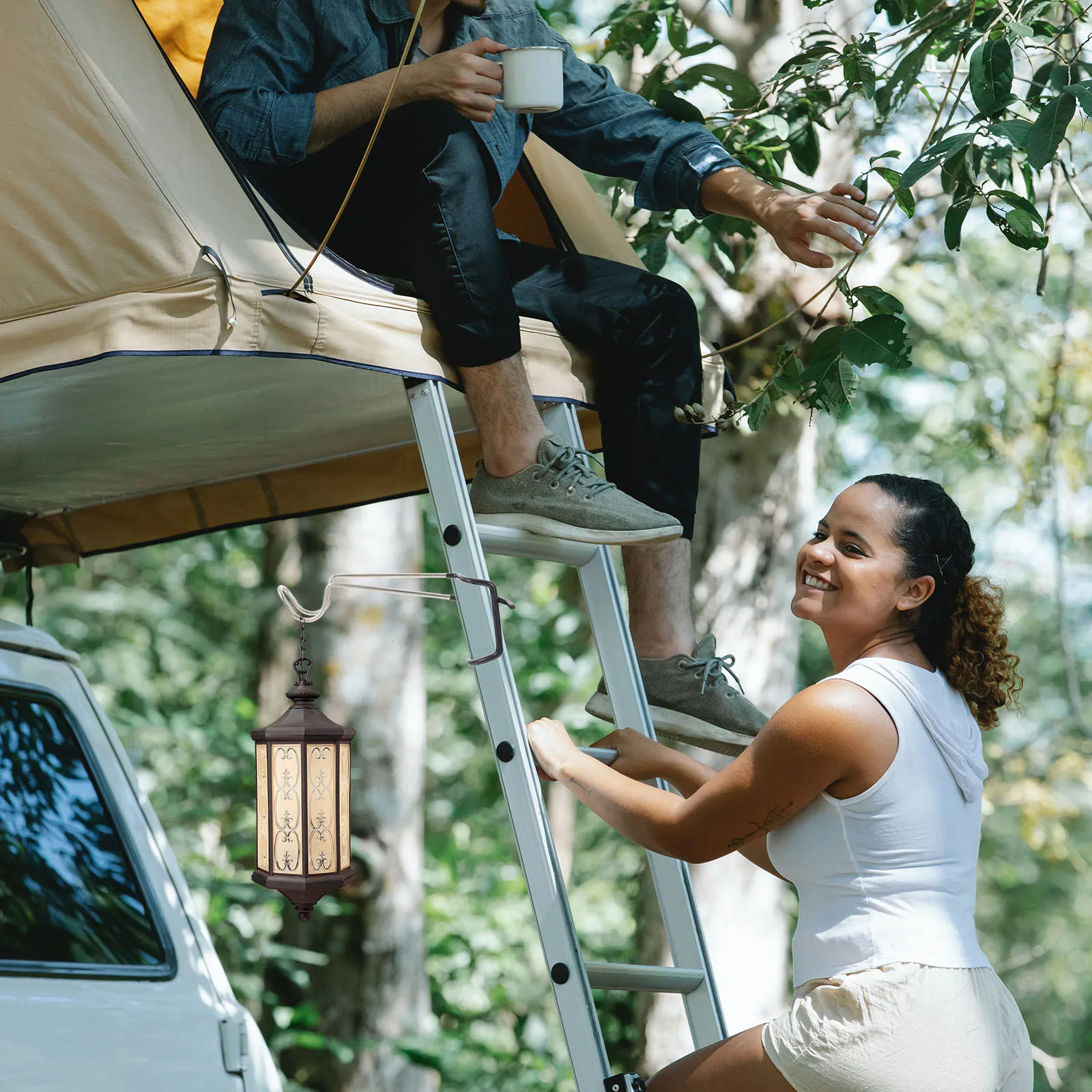 

1pc Sturdy Stainless Steel Camping Lantern Hanger Hook Tent Light Hanging Holder Outdoor Lamp Stand Corrosion Resistant Strong