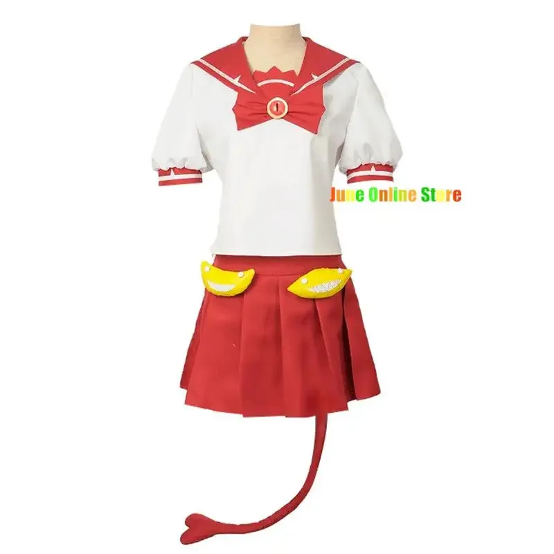 2025 Anime Bienvenido a Demon School Iruma-kun Valac Clara Cosplay disfraz personalizado mujeres trajes de marinero Cola del diablo Top falda media