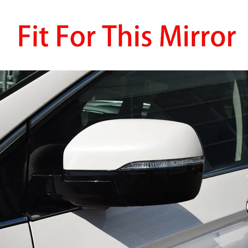 For Ford Edge 2015-2021 Car Sticker Rearview Side Mirror Cover Wing Cap Exterior Door Rear View Case Trim Carbon Fiber Look ABS