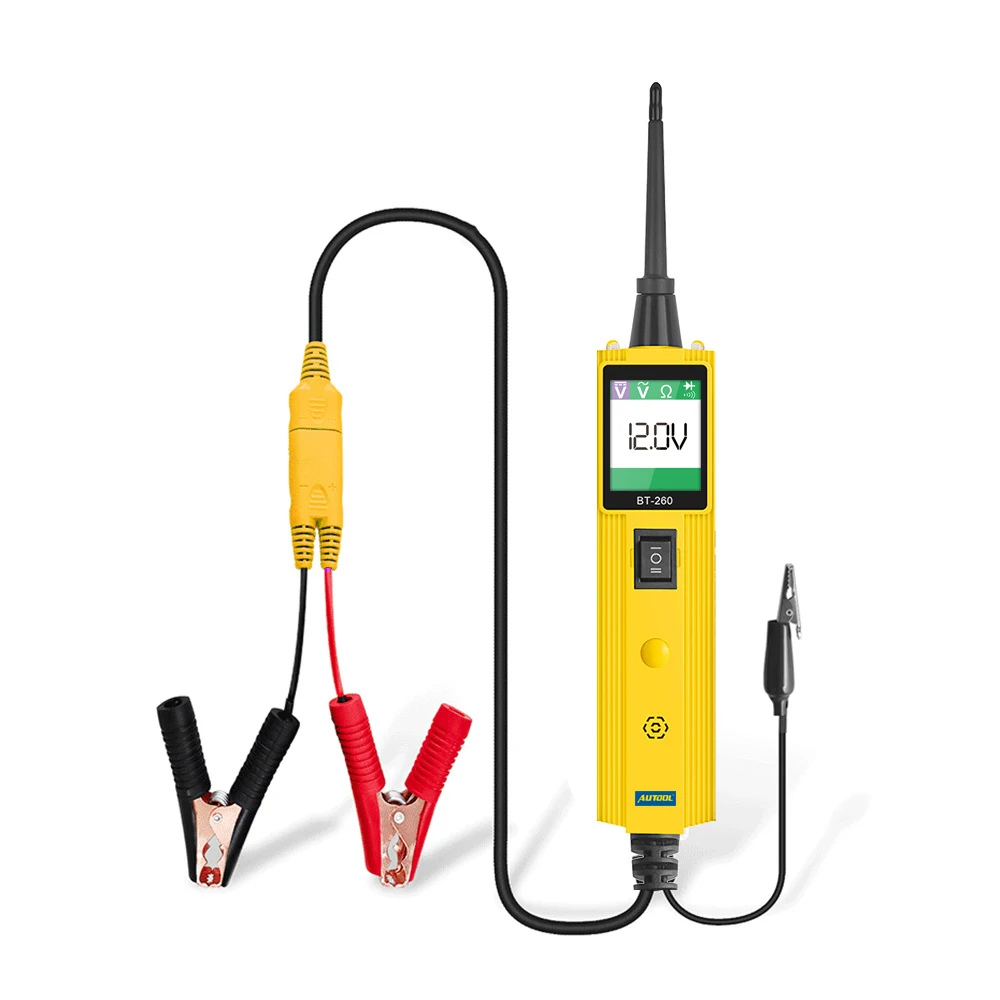 AUTOOL BT260 12V Universal Car Electric Circuit Tester Power Probe Automotive Scanner LED Display Digital Diagnostic Tool