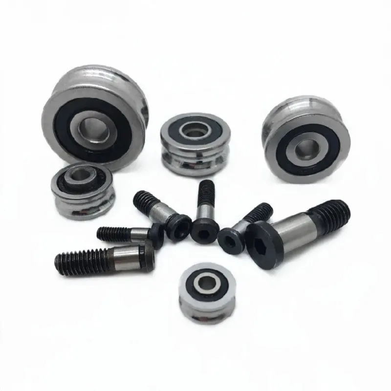 5set/Lot SG10 SG15 SG20 SG25 SG66+M4 M5 M6 M8 Screw Bolts Bearing Steel U Groove Pulley Ball Bearings Track Guide Roller Bearing