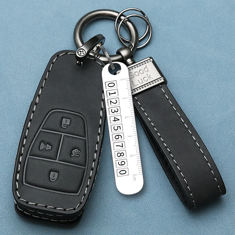 New Car Remote Key Case Cover Protect Shell Bag For BAIC X7 BJ40 Senova D50 D70 X55 X65 EU5 EU7 Keychain Auto Accessories