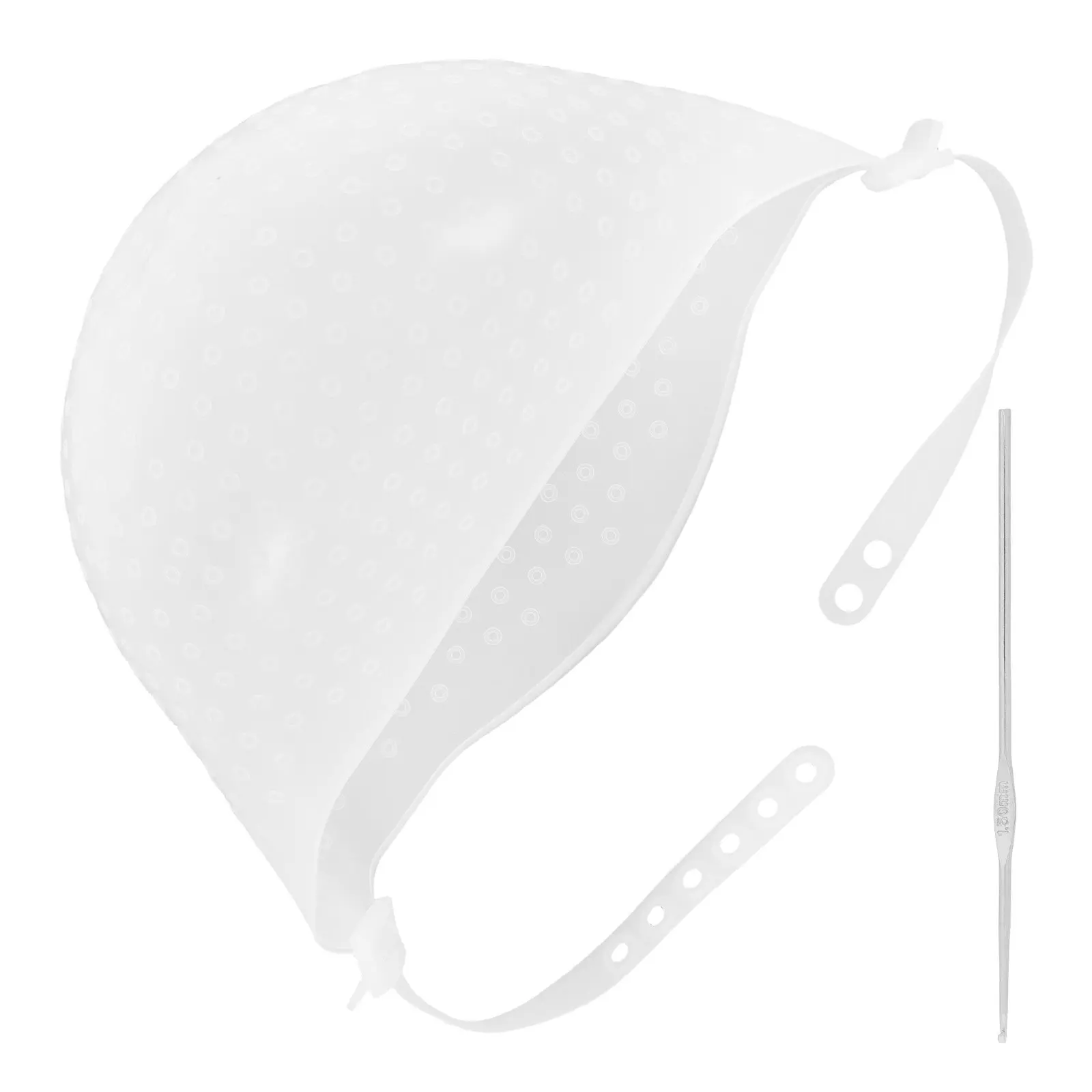 

Silicone Reusable Highlight Cap with Hook Pre Punched Holes Hair Dyeing Coloring Hat Salon Home Dyeing Tools Staining Equipment