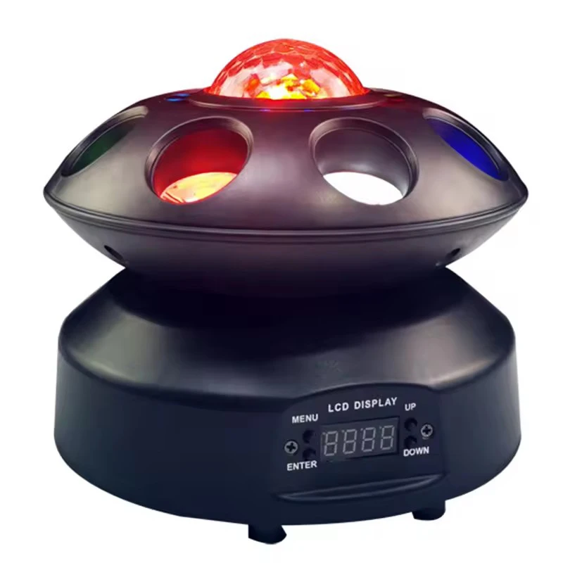 Lampu panggung warna multi lampu disko LED UFO Mini lampu pesta 8*3W lampu Led RGBW untuk disko Dj acara pernikahan pesta malam