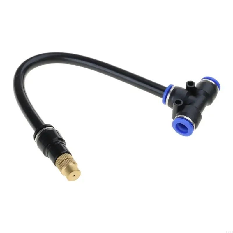 E06B Brass Misting Nozzles for Mister Nozzle Thread Misting Nozzle Tees with Plug Adjustable for Outdoor Misting System