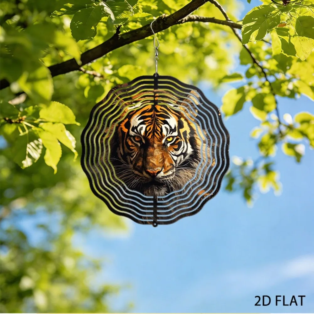 

Wrought Iron Tiger Head Wind Chimes for Garden Outdoor Decor