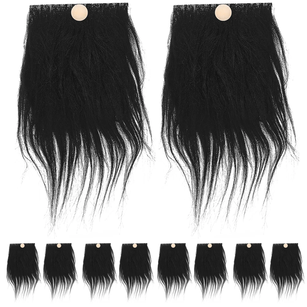 

24 Sets Beard Hair Accessories Facial Props Ornaments Christmas Decor Wooden Ball